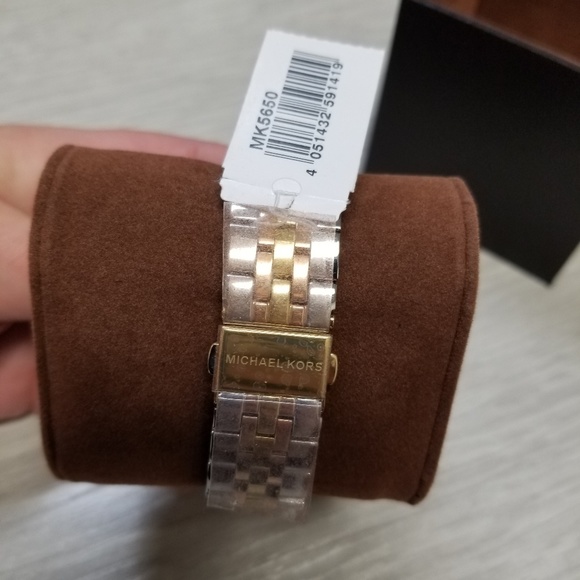 Michael Kors Ritz Ladies Watch Tri-Gold/3-Tone